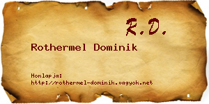 Rothermel Dominik névjegykártya