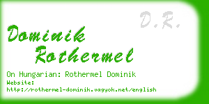 dominik rothermel business card